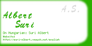 albert suri business card